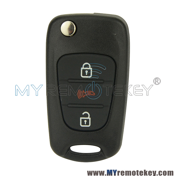 Flip remote car key shell case for Kia Hyundai 3 button TOY49