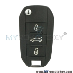 Flip remote car key 3 button 433Mhz PCF7941 ID46 chip for Peugeot 508 2014 2015 PN 6490RL / 6490RN