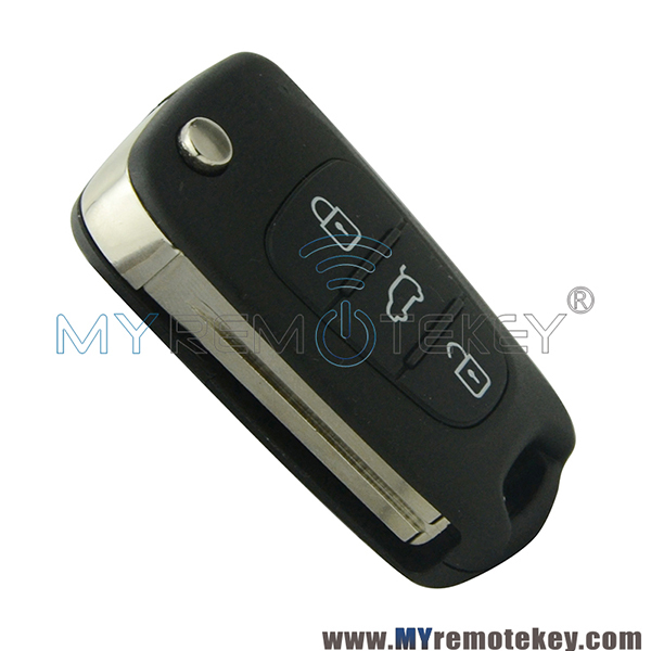 Flip remote key shell case 3 button TOY49 for Hyundai