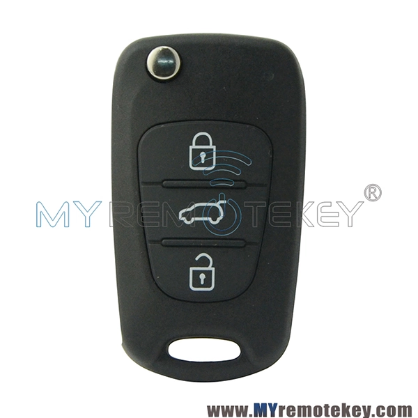 Flip remote key shell case 3 button TOY49 for Hyundai