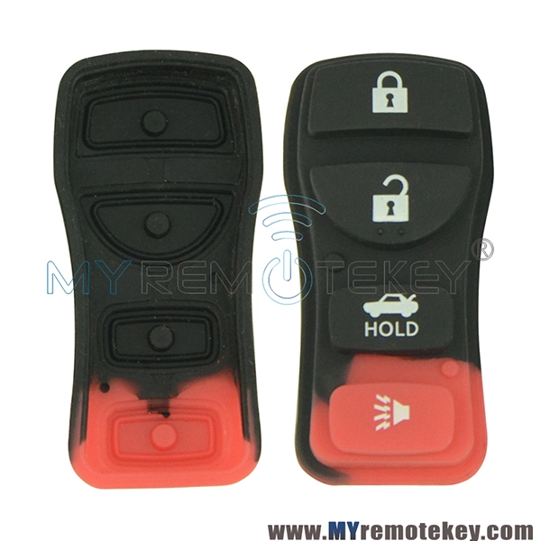 Remote rubber button pad for Nissan remote fob 4 button