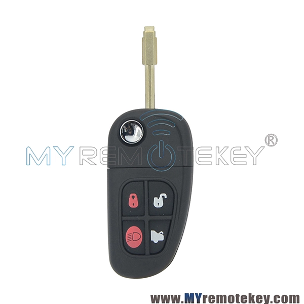 1X43-15K601-AF Flip remote key for Jaguar S-Type X-Type XJ8 FO21 profile 4 button ID60 Glass NHVWB1U241