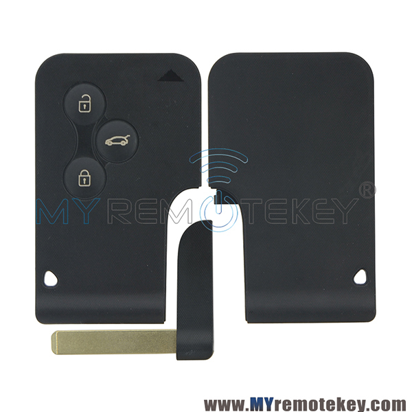 Smart key card shell case for Renault Megane 3 button