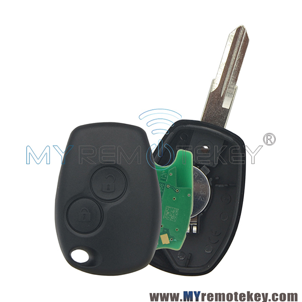 Remote car key 2 button VAC102 433 mhz for Renault PCF7947 ASK Genuine circuit board