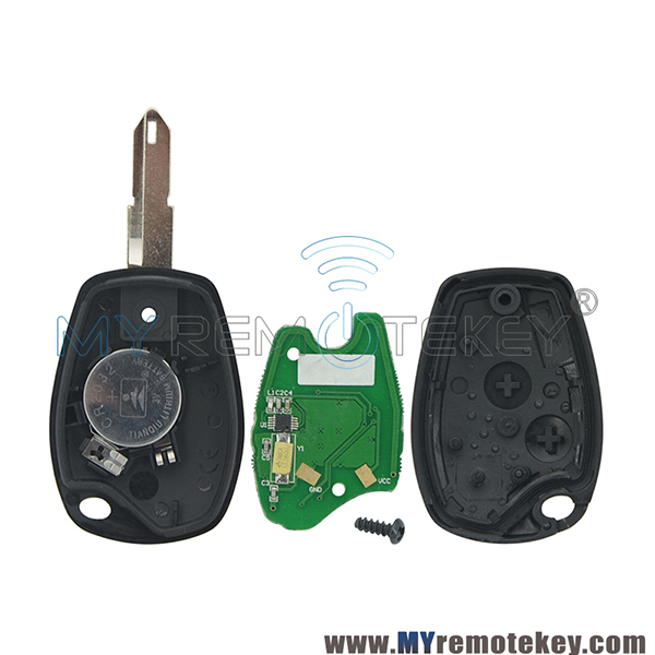 Remote car key PCF7946 or PCF7947 ASK or PCF7926 2 button NE73 433mhz for Renault