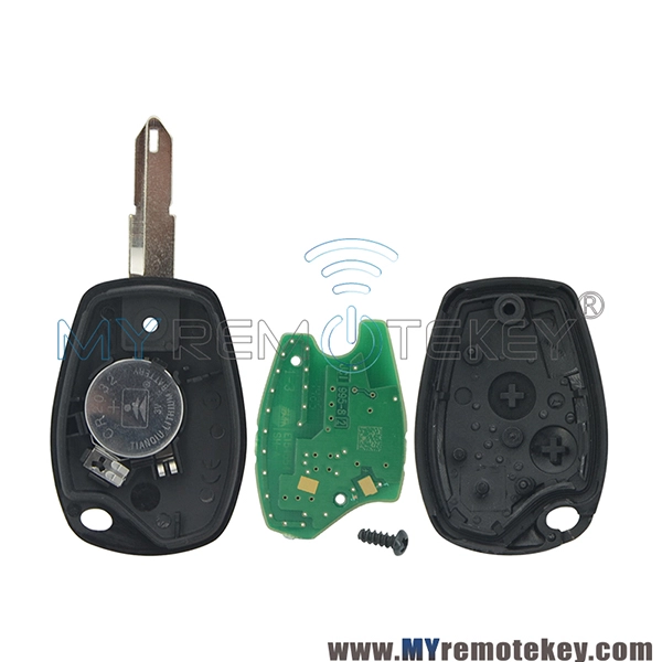 Remote car key 2 button NE73 433 mhz for Renault PCF7947 ASK Genuine circuit board