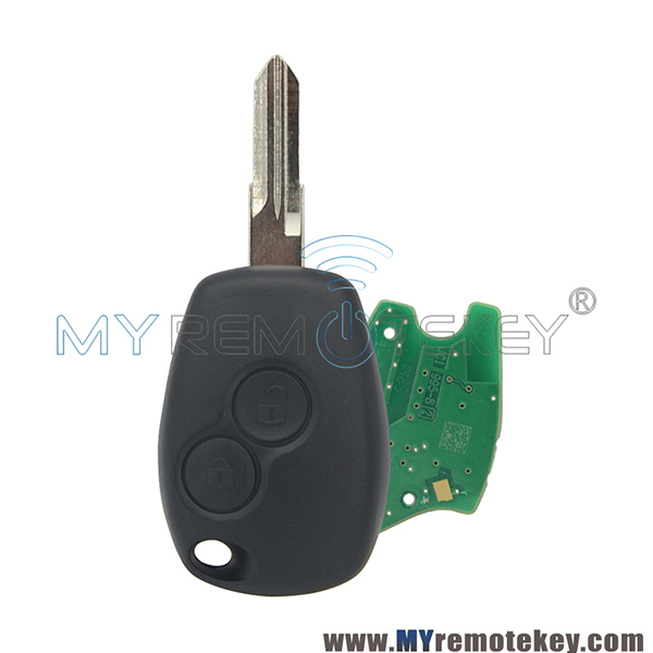 Remote car key 2 button VAC102 433 mhz for Renault PCF7947 ASK Genuine circuit board