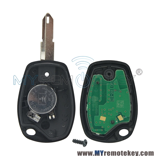 Remote car key 2 button NE73 433 mhz for Renault PCF7947 ASK Genuine circuit board