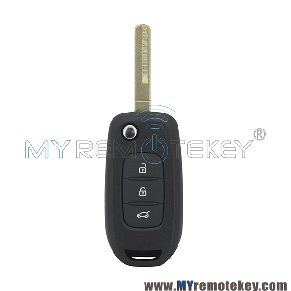 Flip remote key shell case 3 button for Renault Kadjar Captur