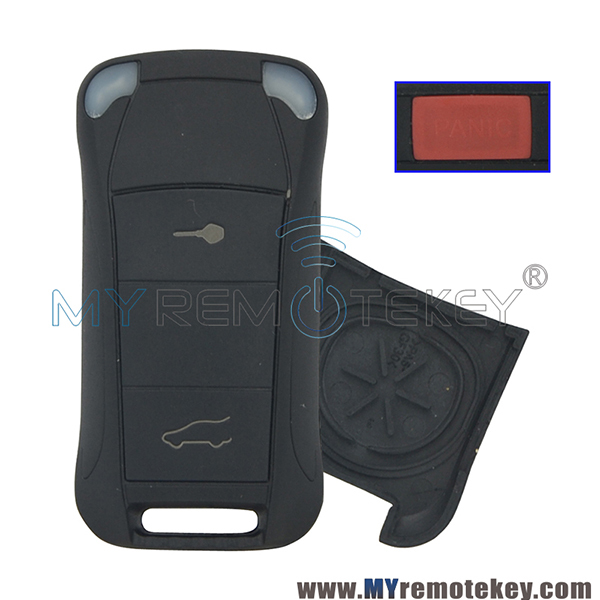 Remote flip key case shell 2 button with panic for Porsche Cayenne