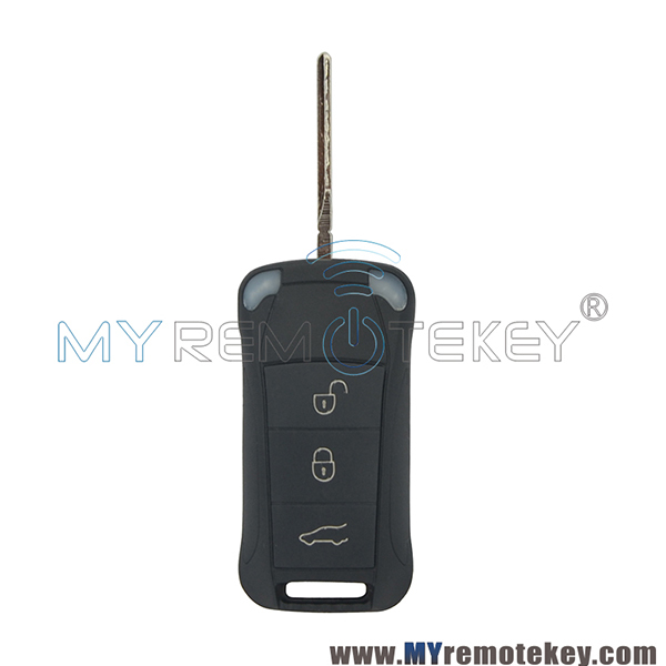 Remote flip key case shell for Porsche Cayenne 3 button