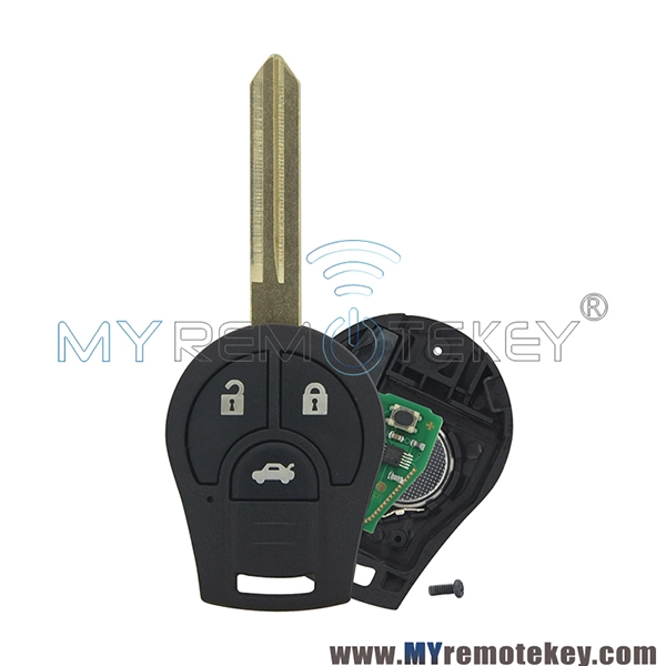 Remote key fob 3 button for 2008 - 2013 Nissan Cube Rogue 433mhz with ID46 chip