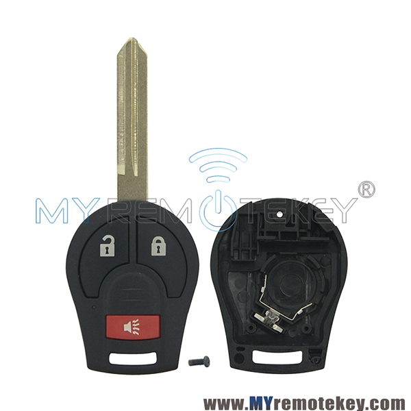 Remote key shell for Nissan Versa Cube Juke Rogue Sentra 3 button CWTWB1U751