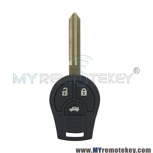 Remote key fob 3 button for 2008 - 2013 Nissan Cube Rogue 433mhz with ID46 chip