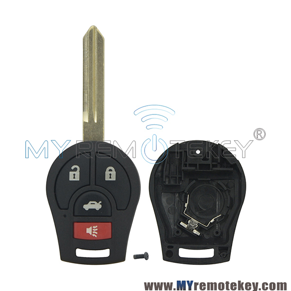 For Nissan Versa Cube Juke Rogue Sentra remote key shell CWTWB1U751 4 button