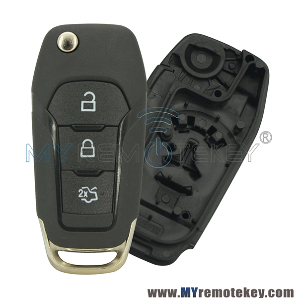 DS7T-15K601-BE Flip remote car key shell case for Ford Mondeo Ranger 2016 2017 2018 3 button