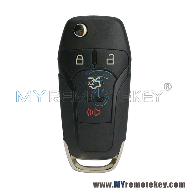 Flip remote car key shell case for Ford Fusion 4 button 2013 2014 2015 2016