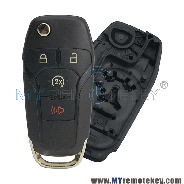 N5F-A08TDA flip remote car key shell 4 button for Ford F-Series truck F-150