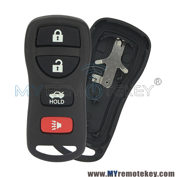 Remote key fob case shell for Nissan Quest Armada Titan Xterra Fontier Pathfinder 4 button KBRASTU15