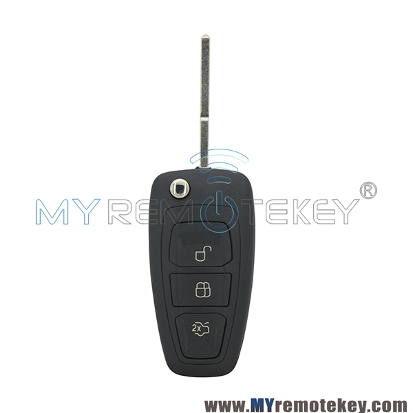 Flip remote key case shell 3 button HU101 key blade for Ford Mondeo Focus C-Max S-Max 2011 - 2014 car key
