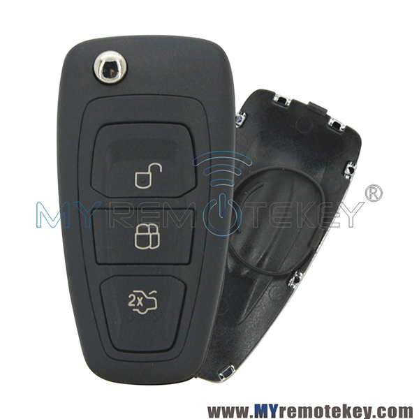 Flip remote key case shell 3 button HU101 key blade for Ford Mondeo Focus C-Max S-Max 2011 - 2014 car key