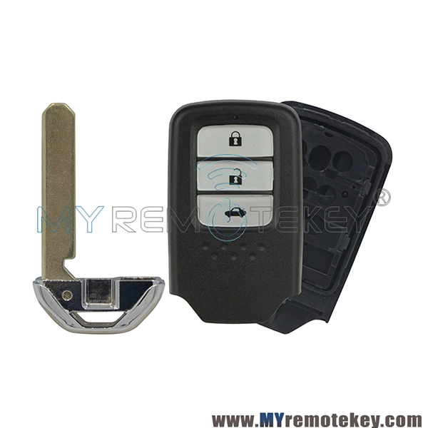 For Honda Accord CRV Fit smart key shell case with emergency key 3 button