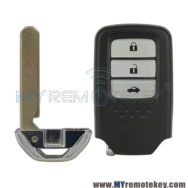For Honda Accord CRV Fit smart key shell case with emergency key 3 button