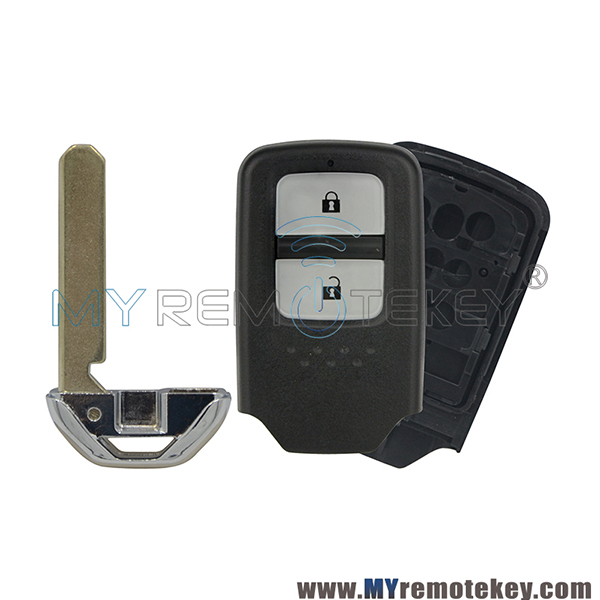 For Honda Accord CRV Fit smart key shell case with emergency key 2 button