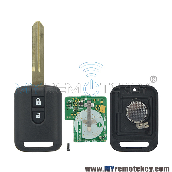 Remote key 2 button 315Mhz without chip for Nissan Micra Navara Almera Qashqai Patrol X-trail