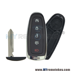 Smart remote key shell case cover key insert for Ford Explorer Edge Taurus Flex M3N5WY8610 5 button 2011 2012 2013 2014 2015