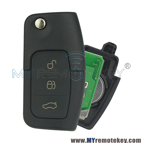 Flip remote car key for Ford B-Max Fiesta Focus Galaxy Kuga S-Max 2008 2009 2010 2011 HU101 433mhz ASK 3M5T15K601AB