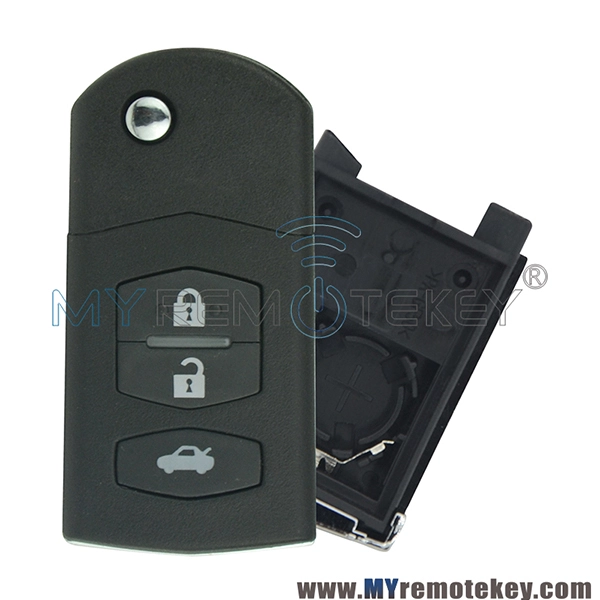 New style Flip remote key case shell for Mazda 2 3 6 RX8 MX5 3 button