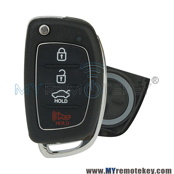 Flip remote key shell case for Hyundai Sonata Elantra 3 button with panic