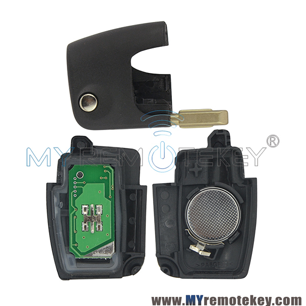 Flip remote key 3 button 434Mhz ASK FO21 blade 4D60 4D63 for Ford Mondeo Focus Fiesta C Max