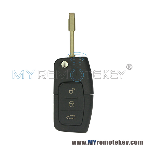 Flip remote key 3 button 434Mhz ASK FO21 blade 4D60 4D63 for Ford Mondeo Focus Fiesta C Max