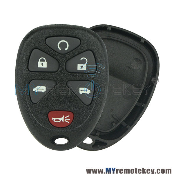 (No battery holder)FCC KOBGT04A   Remote fob case 6 button for Chevrolet Uplander Pontiac Montana PN 15114376