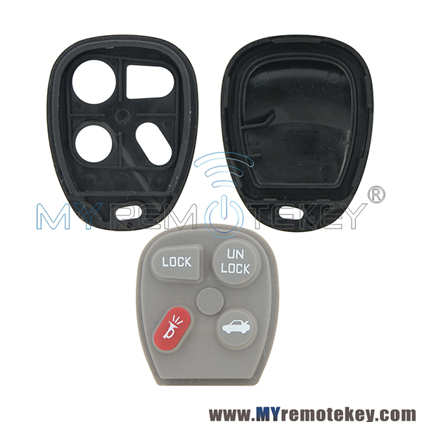 Remote fob shell case for GMC Cadillac Chevrolet Pontiac 4 button