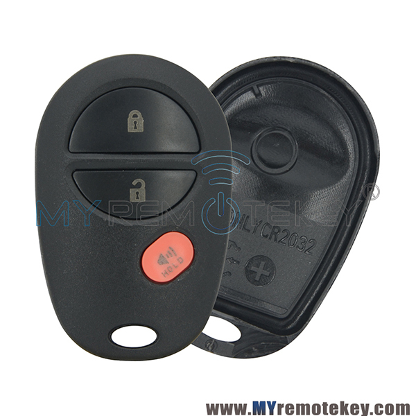 GQ43VT20T Remote car key fob shell case for Toyota Sequoia Sienna 3 button 89742-AE010