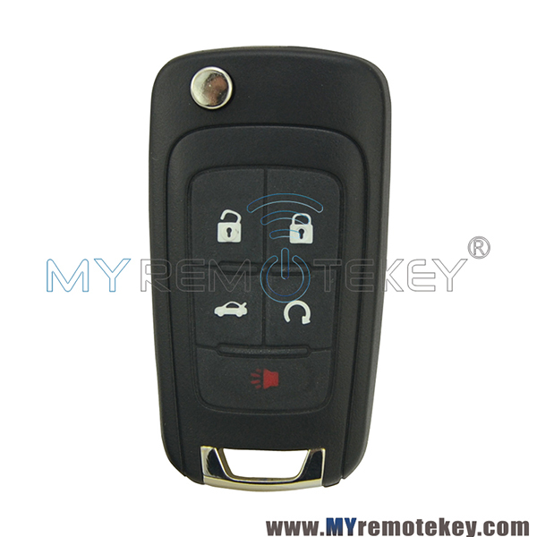 Flip remote key shell case 5 button for Chevrolet Cruze Buick