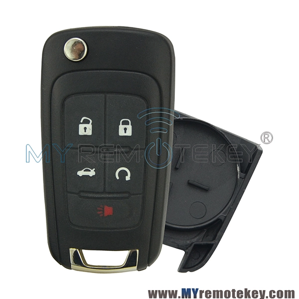 Flip remote key shell case 5 button for Chevrolet Cruze Buick