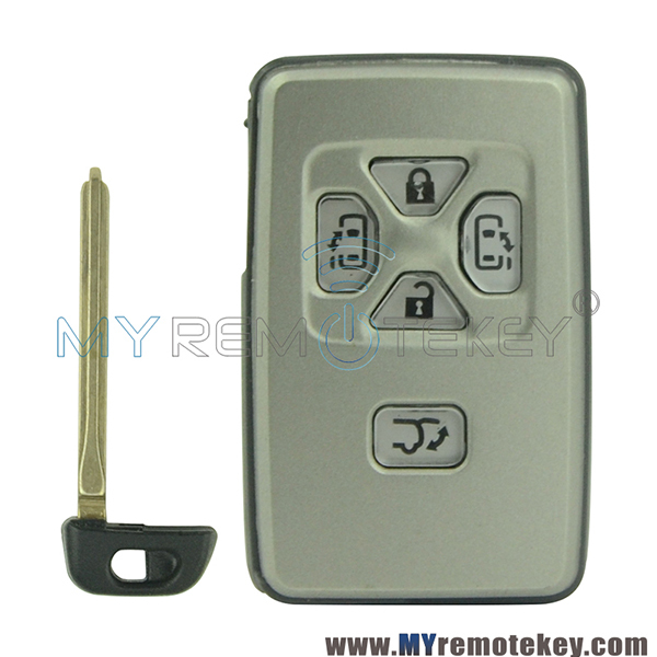 Smart key shell for Toyota Yaris Previa 5 button