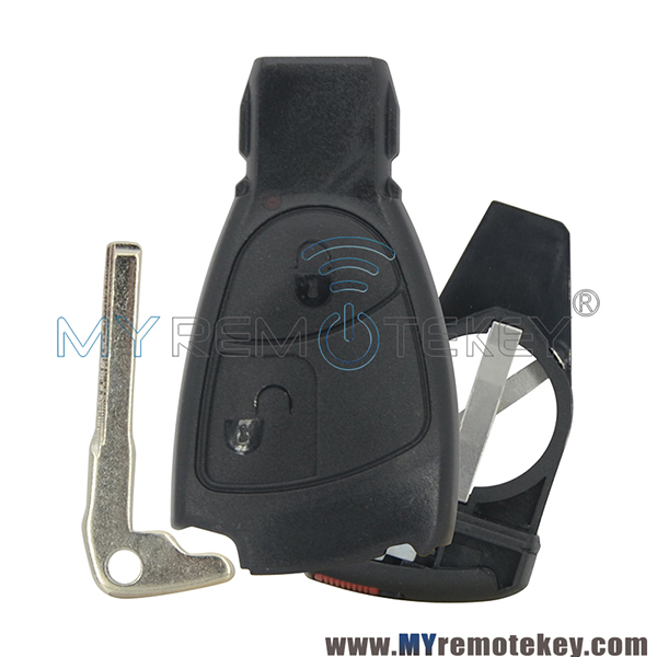 For Mercedes Benz C E S 2 button smart key case with battery holder