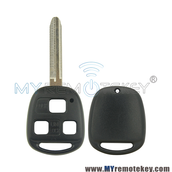 Remote car key shell case 3 button TOY43 for Toyota Land Cruiser FJ Cruiser Prado 2004 2005 2006 2007 2008 2009