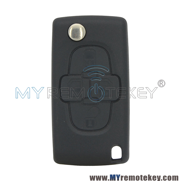 For Peugeot Citroen flip remote key case  4 button HU83