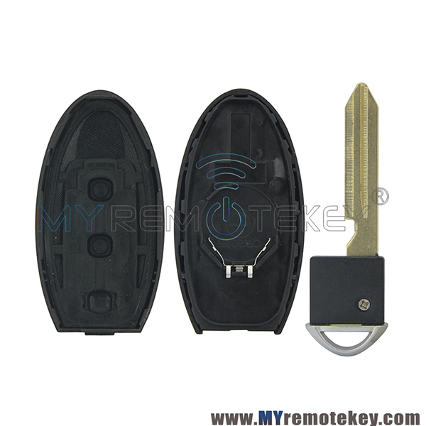 Smart car key shell case 2 button with panic for Nissan