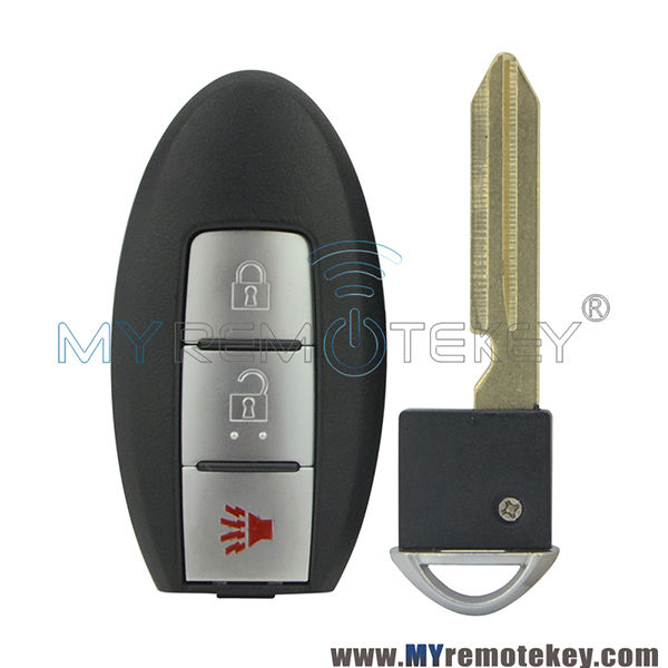 Smart car key shell case 2 button with panic for Nissan