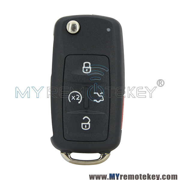 Flip key shell case 5 button for VW remote start NBG010206T