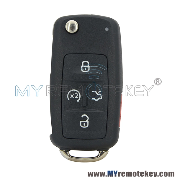 Flip remote key 4 button with panic 315mhz 561 837 202 A for VW car key NBG010206T