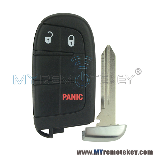 M3N-40821302 Smart key case shell with emergency key 2 button with panic for Chrysler Dodge Journey Jeep 68066351AE M3N40821302