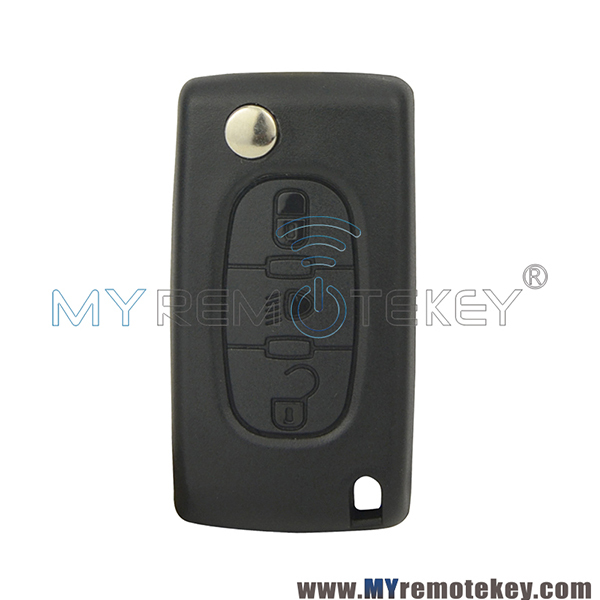 CE0536 Flip remote key shell case for Citroen C2 C3 C4 C5 Peugeot 207 208 307 308 407 408 3 button Light VA2 HU83